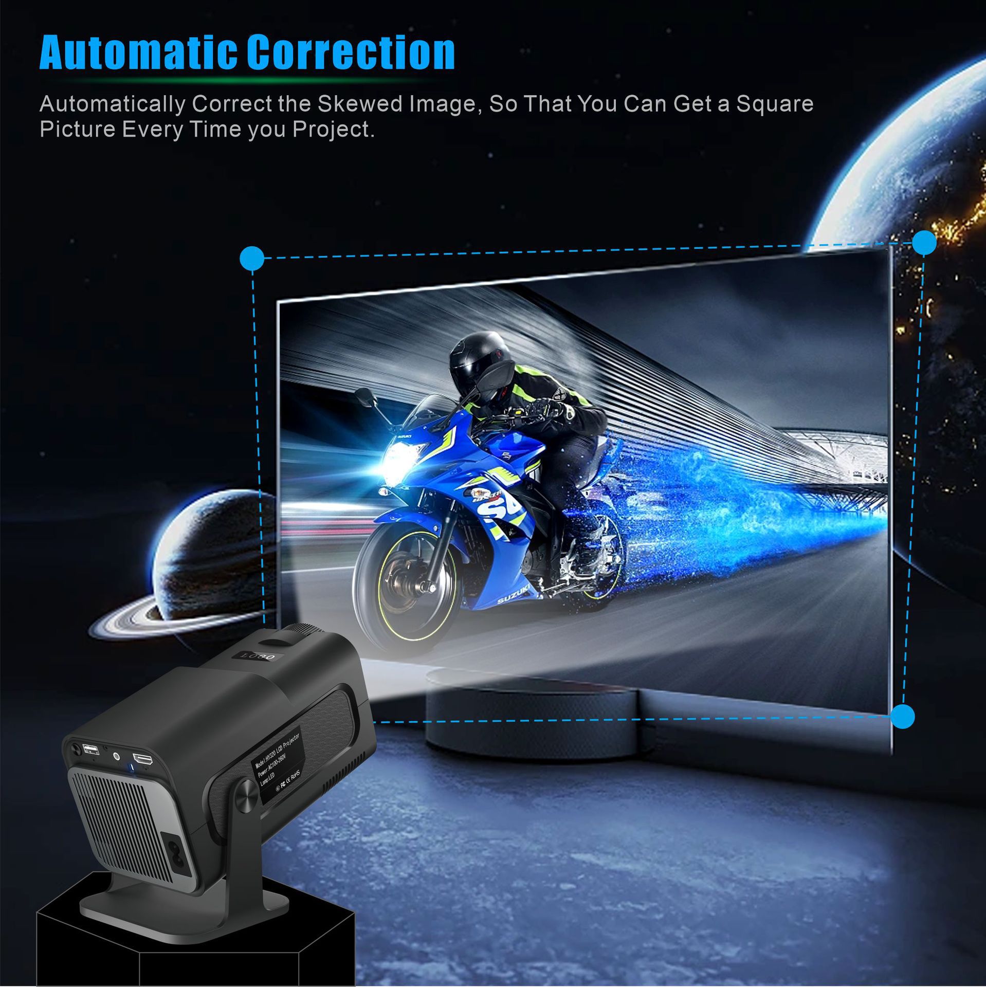 CinemaVision™ HY320 Mini Projector — 720P Android Smart Home Theater