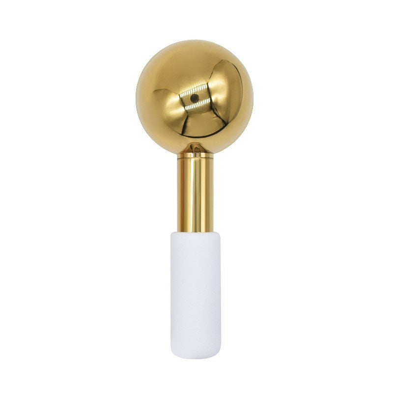 Luxury Stainless Steel Ice Facial Massage Roller — Cryo Stick Cooling Massager for Face Lifting & Depuffing