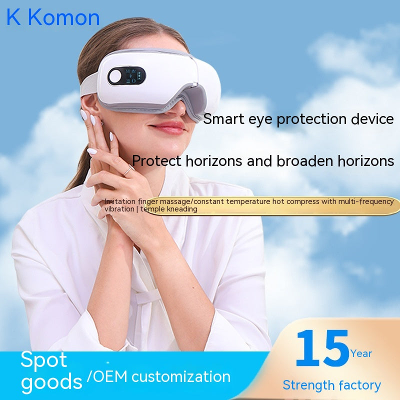 Luxury Smart Eye Massager | Bluetooth Heat Compress Vibration Eye Relief Device