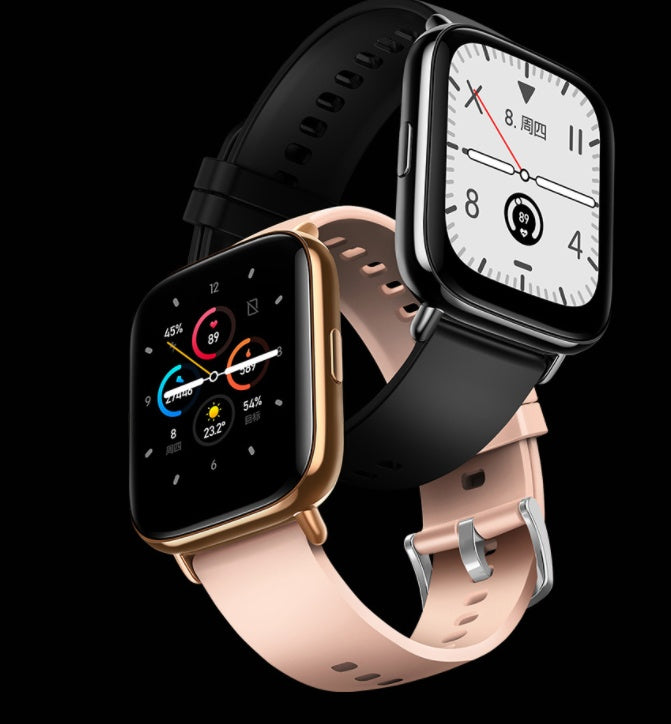 "Smart fitness watch with blood pressure monitor"
"Full touch screen fitness tracker watch"
"Smart watch displaying heart rate monitoring"
"Bluetooth fitness watch with health tracking features"
"Waterproof smart watch for exercise tracking