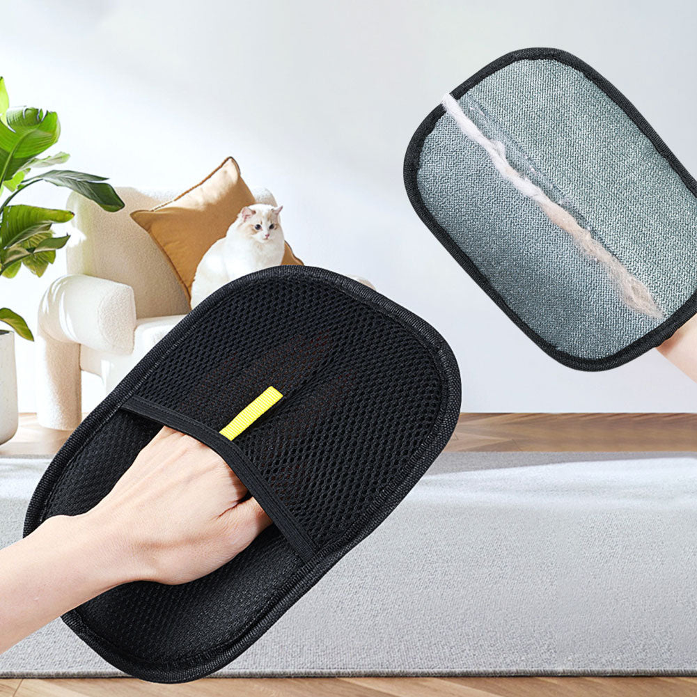 Image 1: "Pet hair remover mitt deshedding brush glove for dogs cats and rabbits"
Image 2: "Grooming glove with silicone tips removing pet hair"
Image 3: "Pet deshedding mitt with adjustable wrist strap"
Image 4: "Hair remover glove massaging dog while grooming"
Image 5: "Pet grooming mitt with 255 silicone tips for deshedding"
Image 6: "Washable pet hair remover glove easy cleanup"
