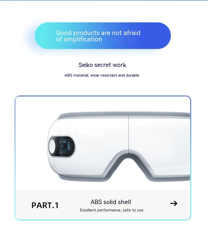 Luxury Smart Eye Massager | Bluetooth Heat Compress Vibration Eye Relief Device