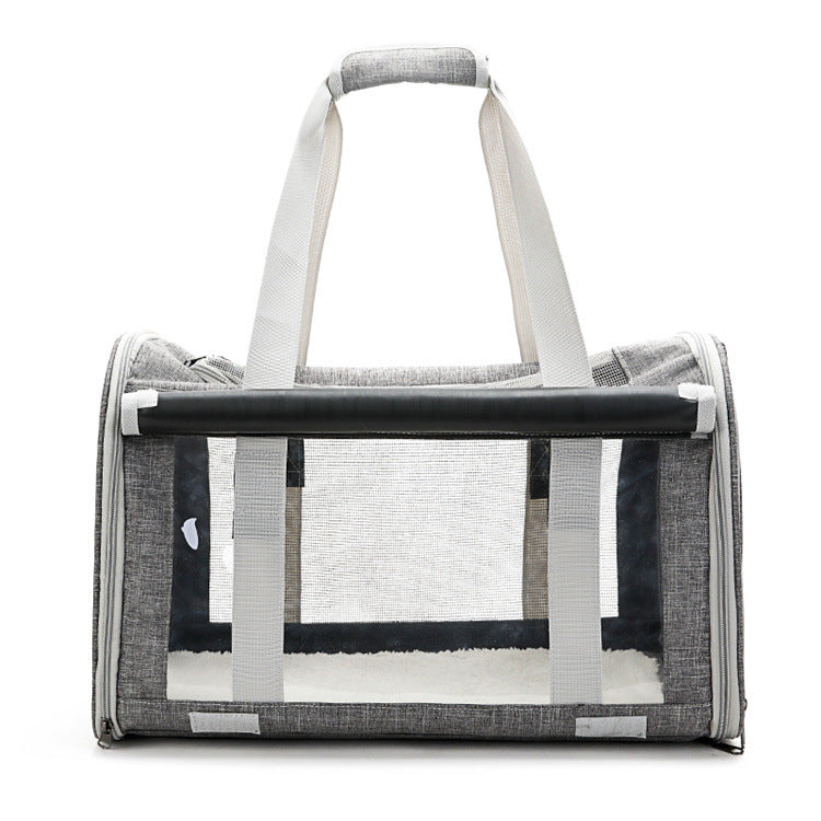 Luxury Transparent Breathable Foldable Pet Carrier Bag – Outdoor Cat & Dog Bag