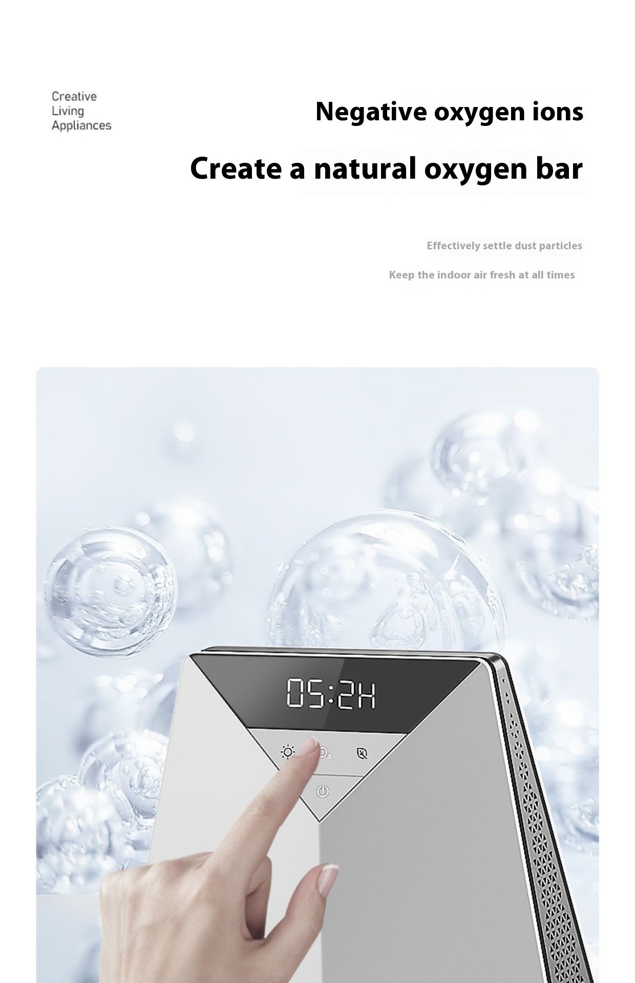 Premium Desktop Air Purifier — Anion, Formaldehyde Removal & Deodorization