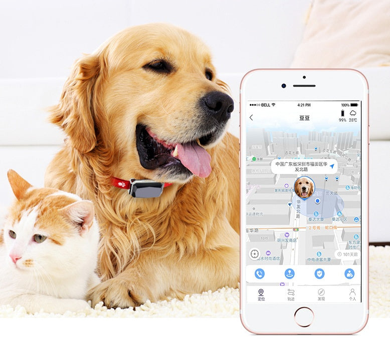 BeidouTrack GPS Pet Collar – Military-Grade Satellite Positioning with 500mAh Battery | Black & Red