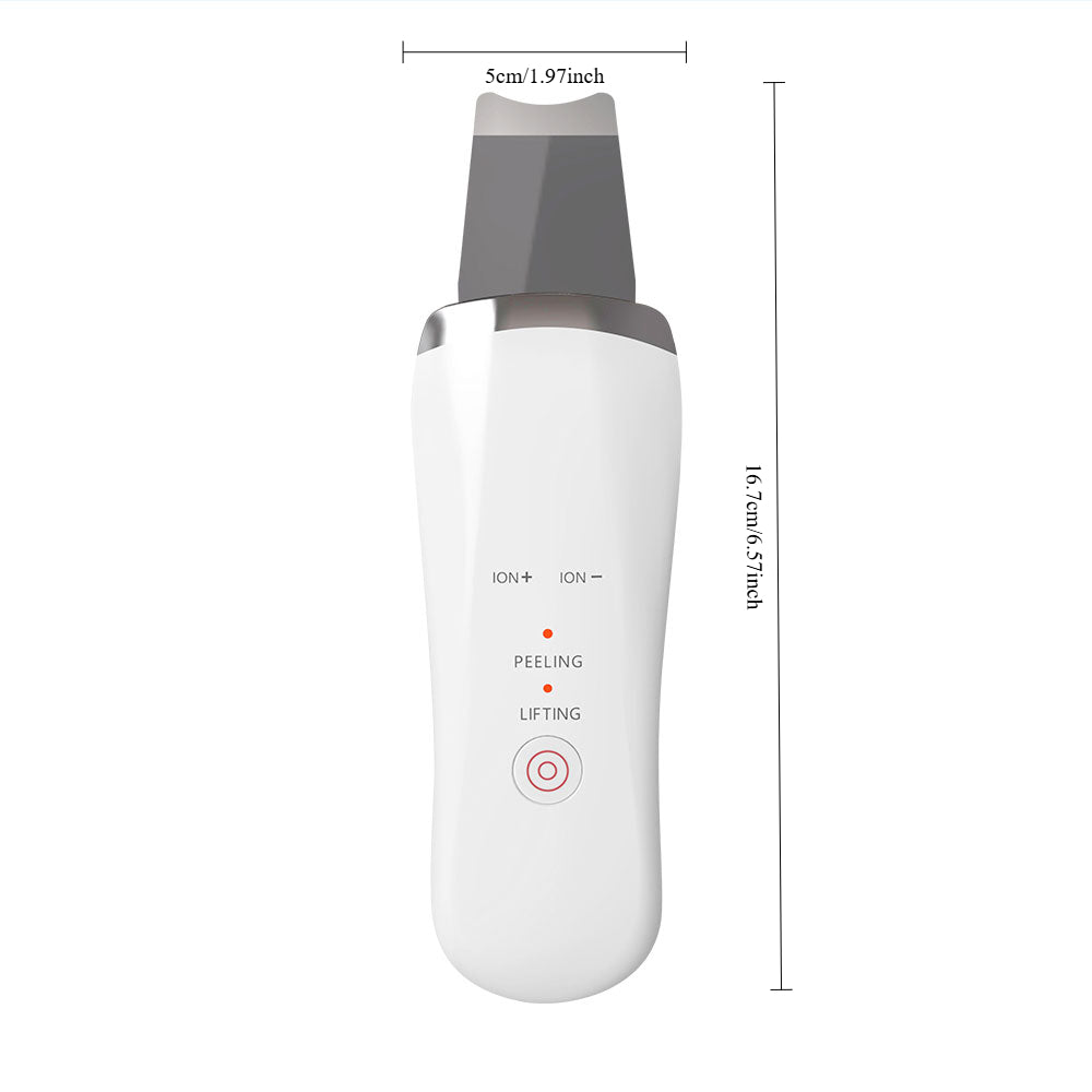 Ultrasonic Skin Scrubber & Face Spatula | 4-in-1 EMS Ionic Deep Pore Cleansing Beauty Device