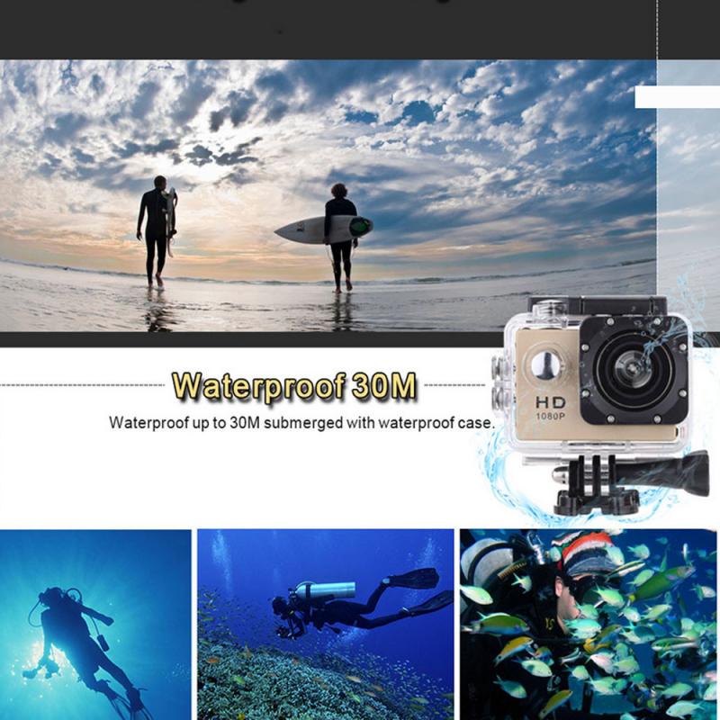 Luxury 1080P Waterproof Action Sports Camera — 140° Wide-Angle, 30M Waterproof, 8 Colors