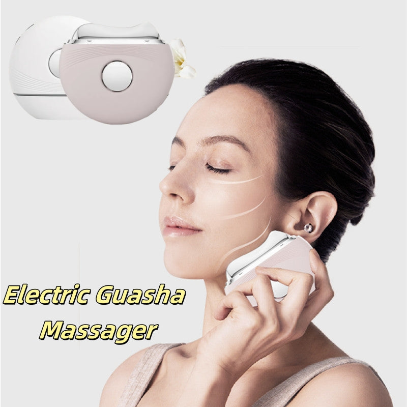Luxury Electric Guasha Massager — EMS Face Lifting, Hot & Cold Therapy, 3-Color LED & Full Body Scraping Wellness Device