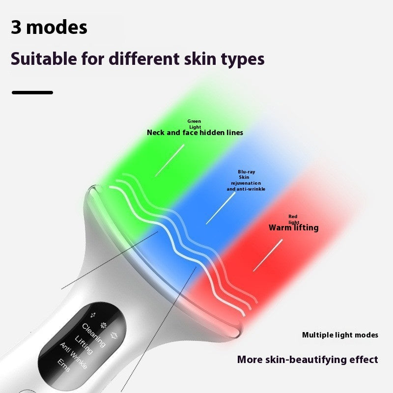 Luxury Neck Lifting & Tightening Beauty Instrument — Infrared, Color Light & Negative Ion Skin Rejuvenation Device