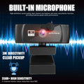1080P Beauty Auto Focus Webcam — HD Computer Camera with Built-In Mic for Streaming & WFH