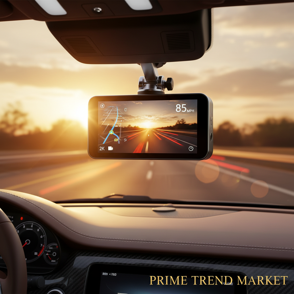 2K 3-CH Dash Cam - Windshield GPS Route