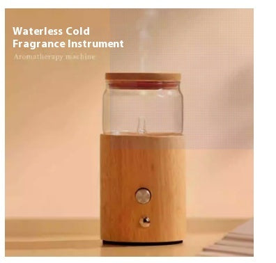 Luxury Waterless Anhydrous Essential Oil Aroma Diffuser — Rechargeable Cold Fragrance Diffuser, Negative Ion, Odor Eliminator
