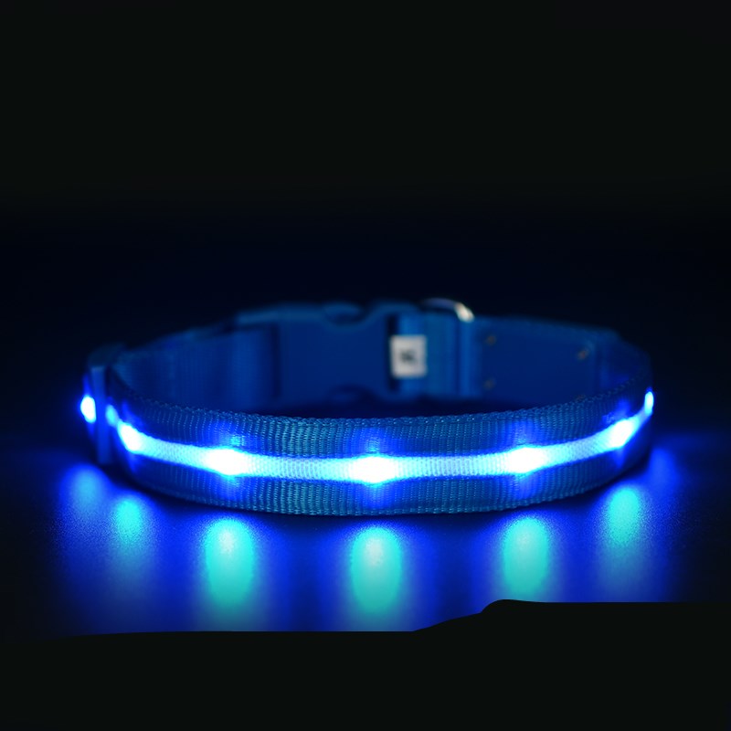 Luxury LED Safety Night Collar for Cats & Dogs — USB Rechargeable Luminous Pet Collar