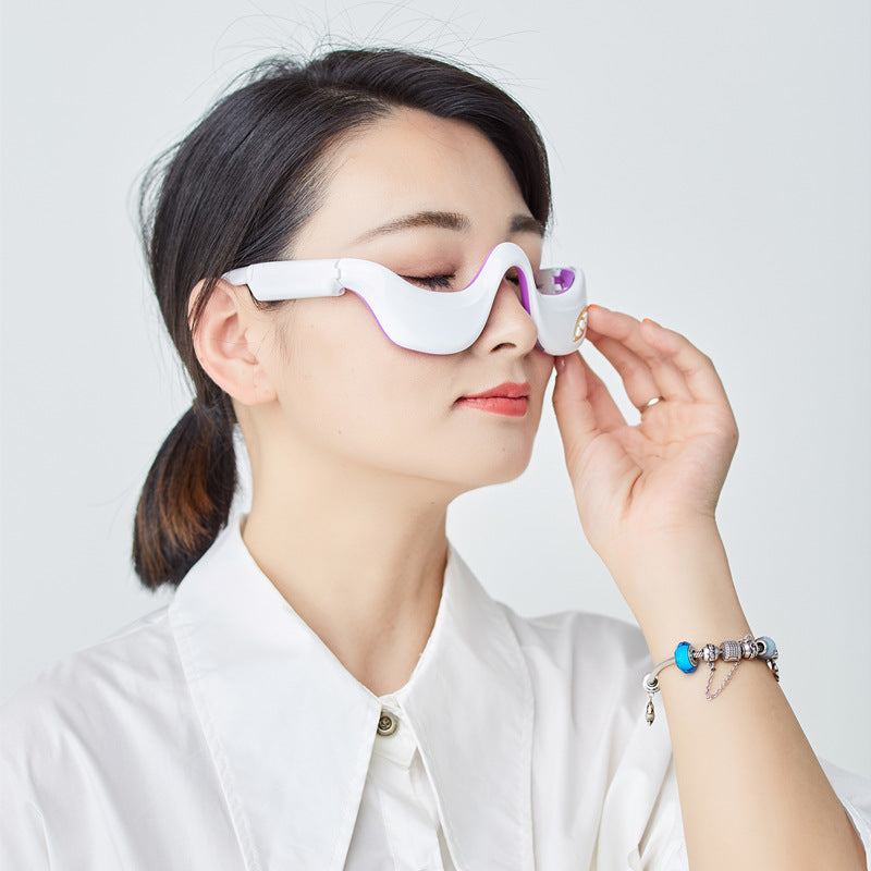 Luxury Smart Eye Massager — Hot Compress Vibration Pulse Therapy for Dark Circles, Puffiness & Eye Rejuvenation