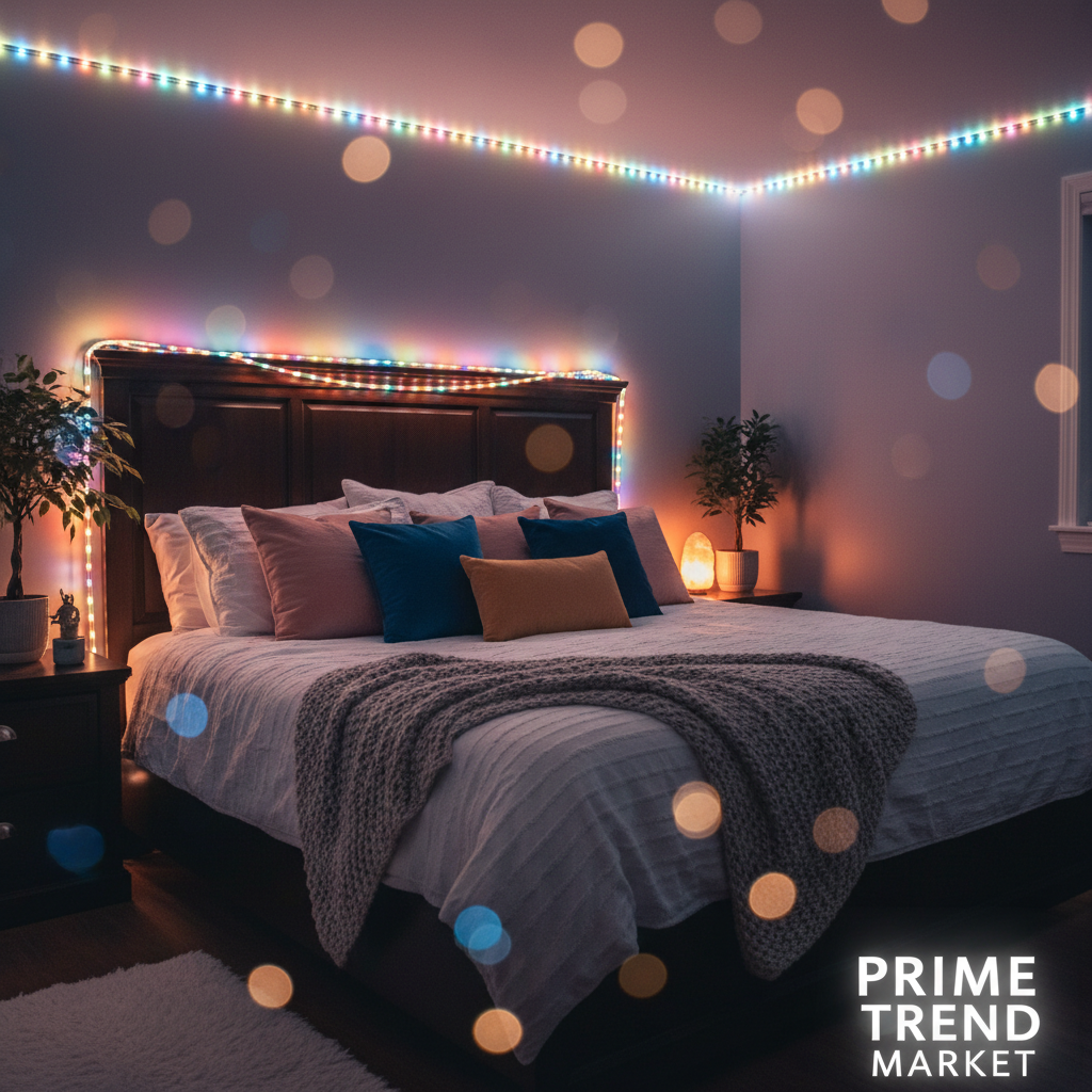 33FT LED Rope Light — Bedroom