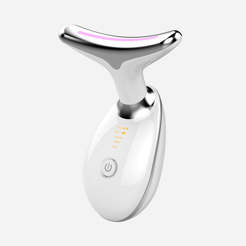 Luxury 7-Color LED EMS Face & Neck Beauty Massager — Negative Ion, Infrared, Ultrasonic Skin Rejuvenation