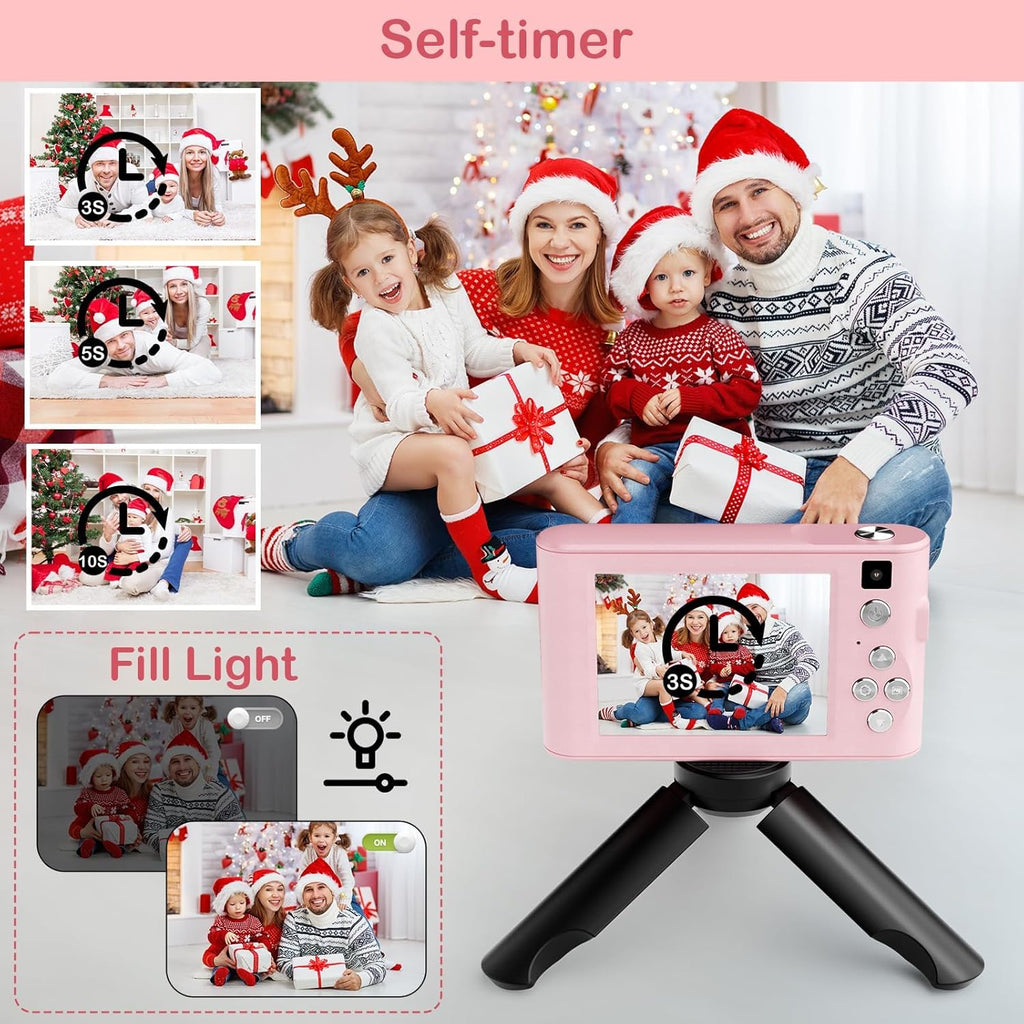 Kids Digital Camera Birthday Gift Set | 48MP 1080P + 32GB SD Card