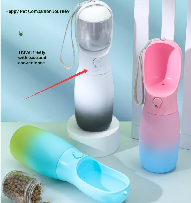 Luxury Gradient Color Portable Foldable Pet Water Bottle – 300ml & 550ml