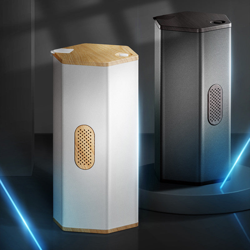 Car Air Purifier & Ozone Deodorizer — USB Rechargeable, Black & White