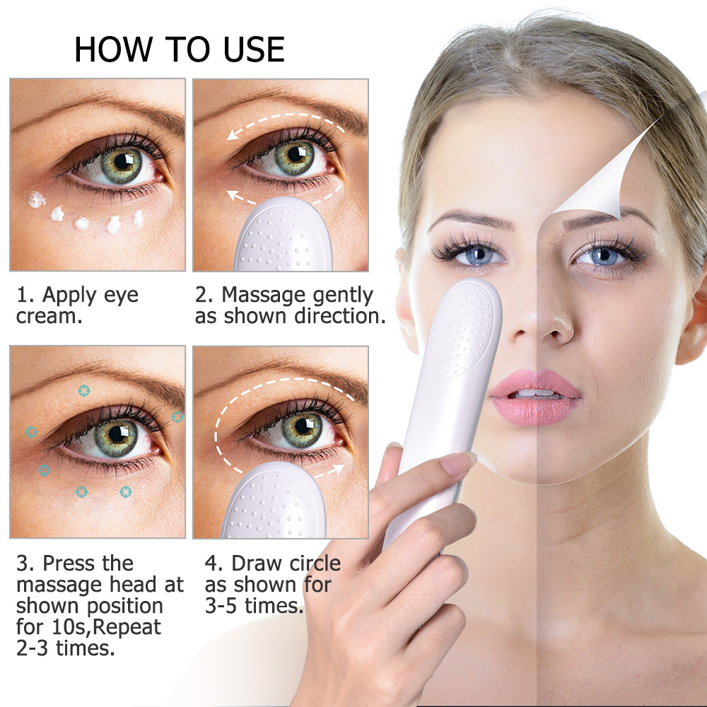 Luxury EMS Red Light Eye Beauty Massager — Dark Circles, Eye Bags, Fine Lines & Fatigue Relief Device