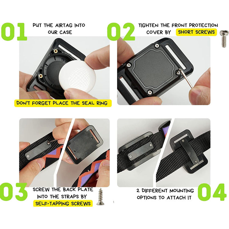 Luxury AirTag Protective Case for Dog Collar — Anti-Lost Tracker Cover | Outdoor & Adventure