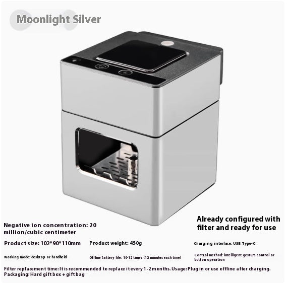PureAsh™ Smart Smokeless Ashtray & Air Purifier — High-End Home Odor Eliminator