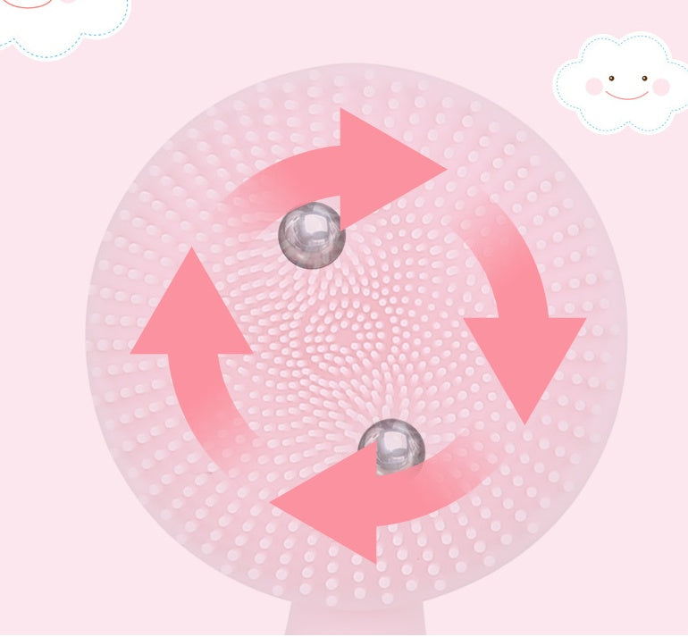 Sonic Silicone Face Cleansing Brush | 4-Mode Vibration Deep Pore Cleanser with Gold Charging Dock