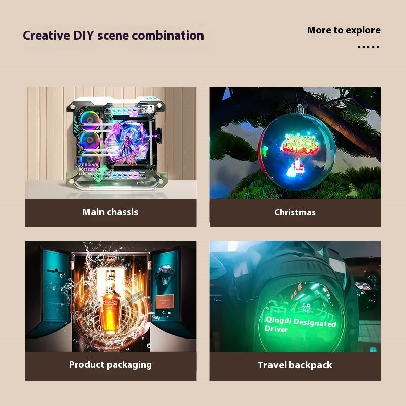 3D Holographic Transparent Fan Display — Mini Air Suspension Stereo Hologram Screen