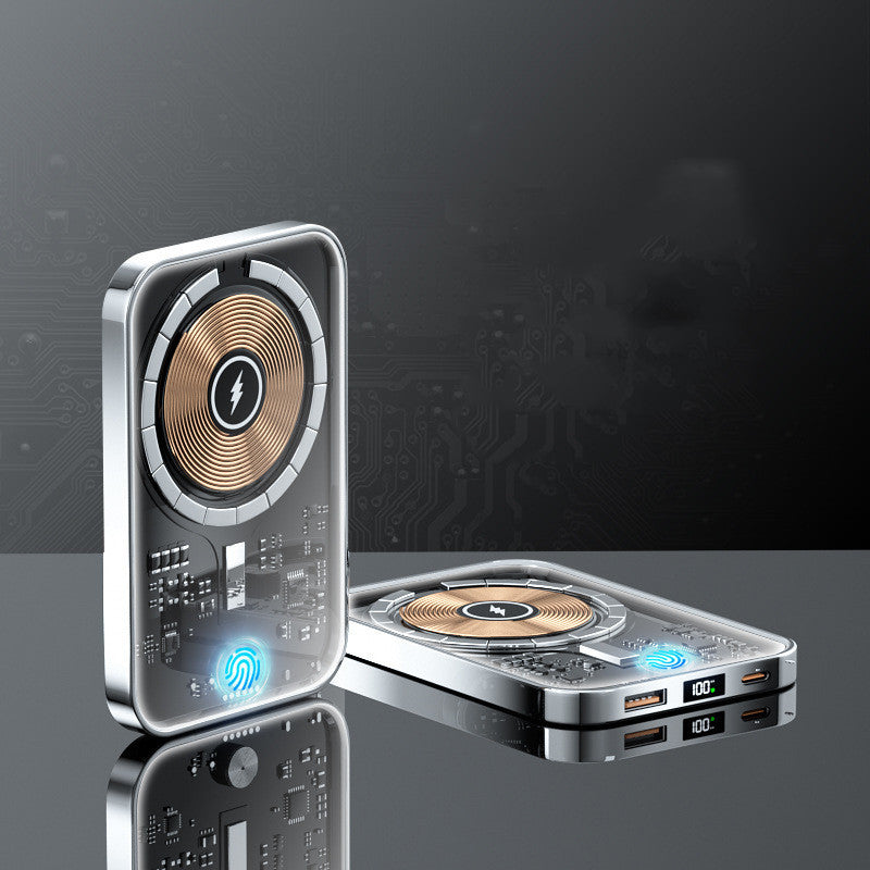 Transparent Wireless Magnetic Power Bank | 10000mAh MagSafe Compatible Fast Charge