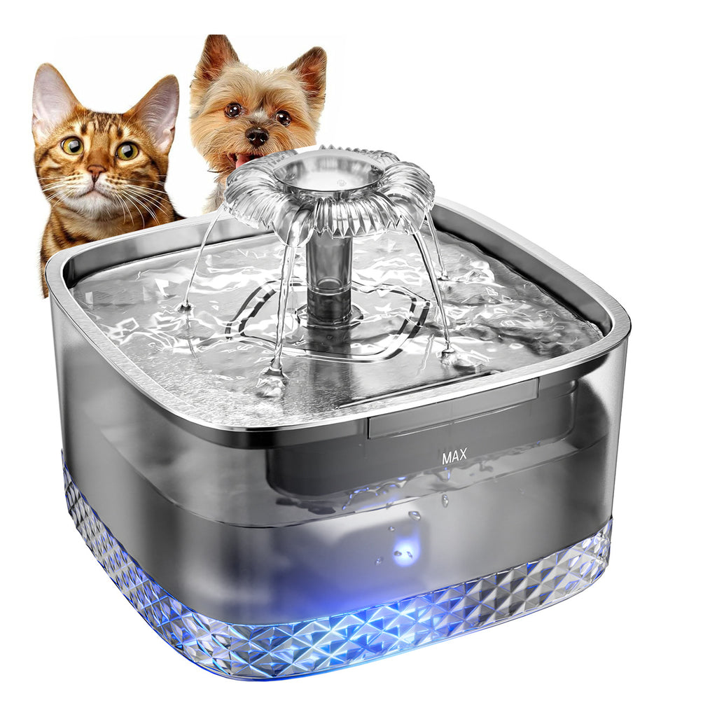 Luxury Stainless Steel Smart Cat Water Feeder — Auto-Flow Induction Fountain with Filter