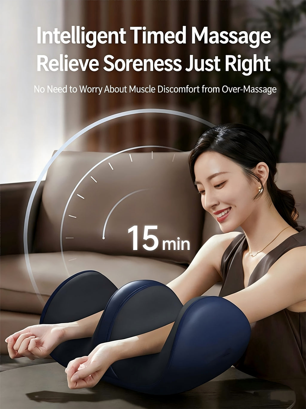 Luxury Shiatsu Electric Foot & Calf Massager with Heat — 3 Intensity Levels, Rolling Calf Massage