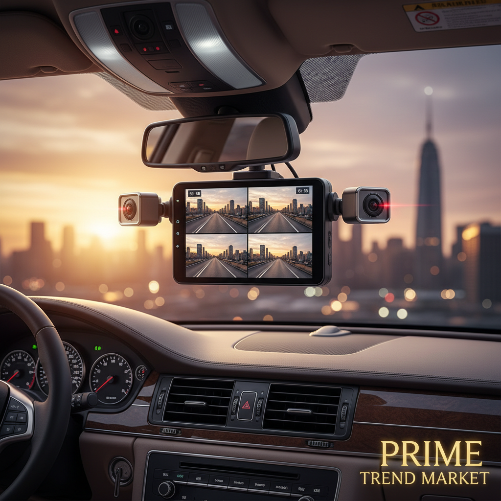 4-Channel 360° Dash Cam - Windshield Mount