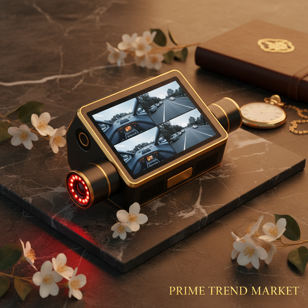 4-Channel 360° Premium Dash Cam - IR Night Vision Quad View