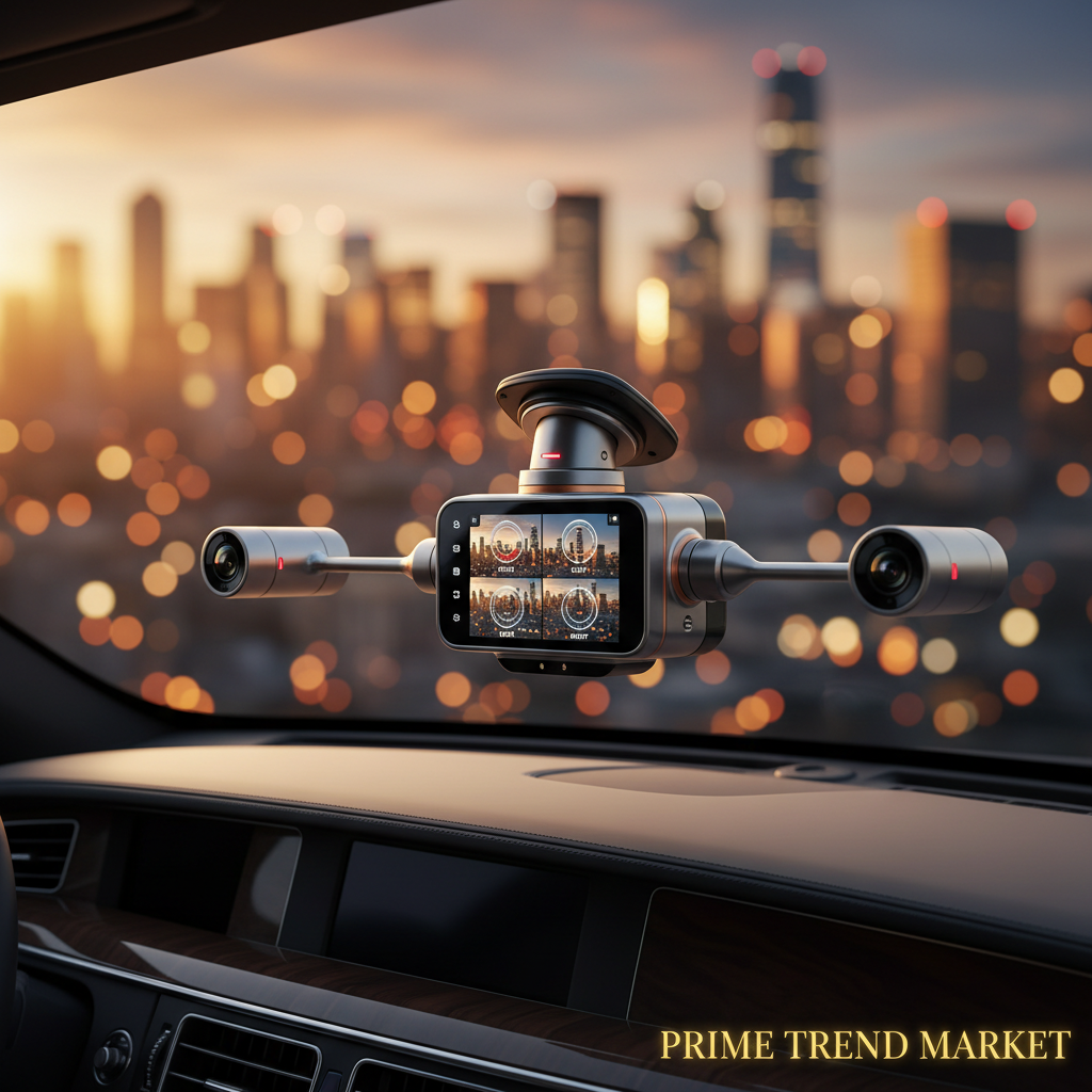 4-Channel 360° Premium Dash Cam - Windshield Mount