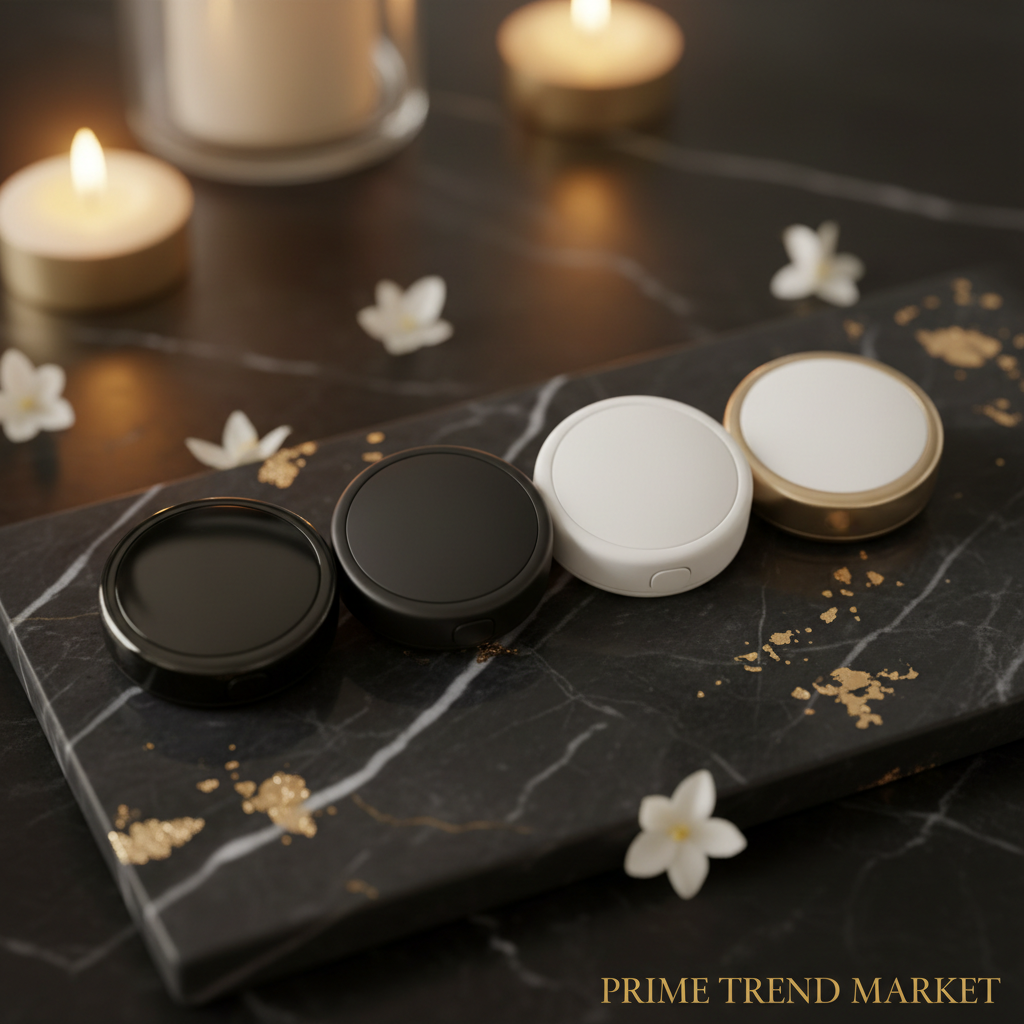 4 Metallic Color Bluetooth Tracker Lineup Flat Lay