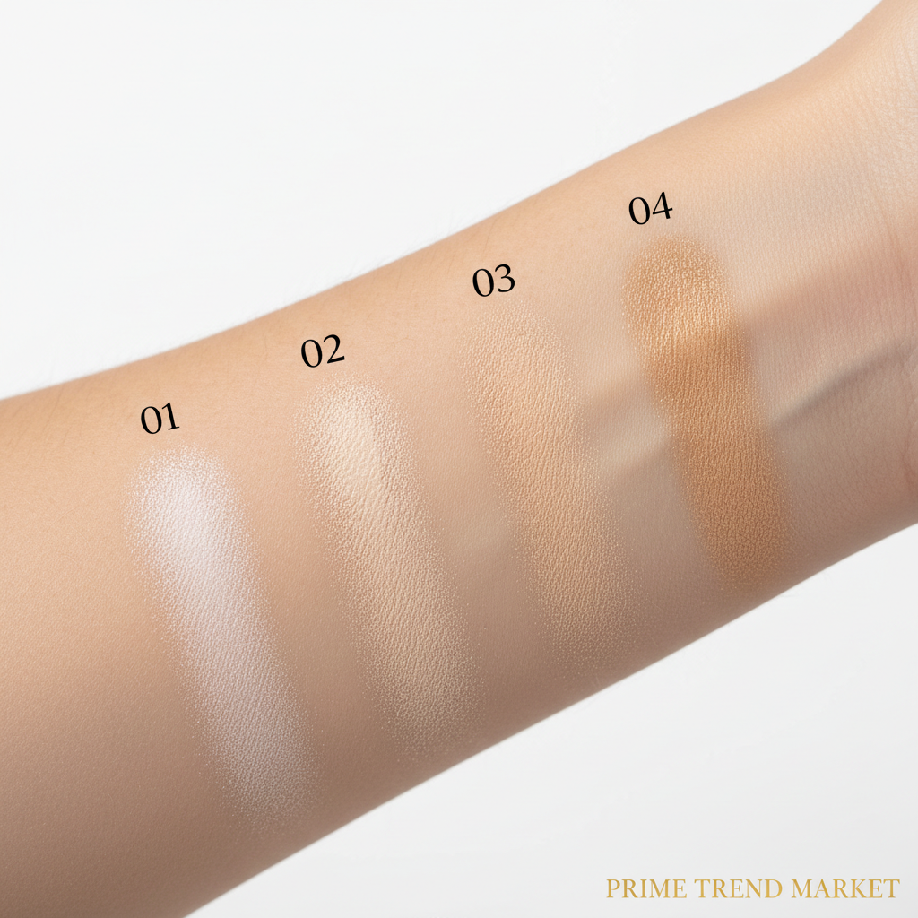 4 shade swatches