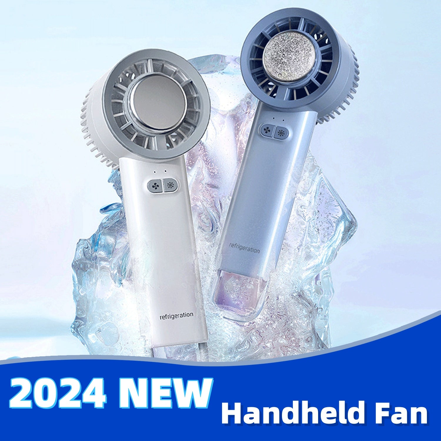 Turbo Jet Handheld Fan — Ice Cool Portable Fan with 3600mAh Battery & Touch Control