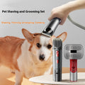 Luxury Professional Pet Hair Suction Grooming Kit — 5-Suit Shaver & Comb Set for Dogs & Cats