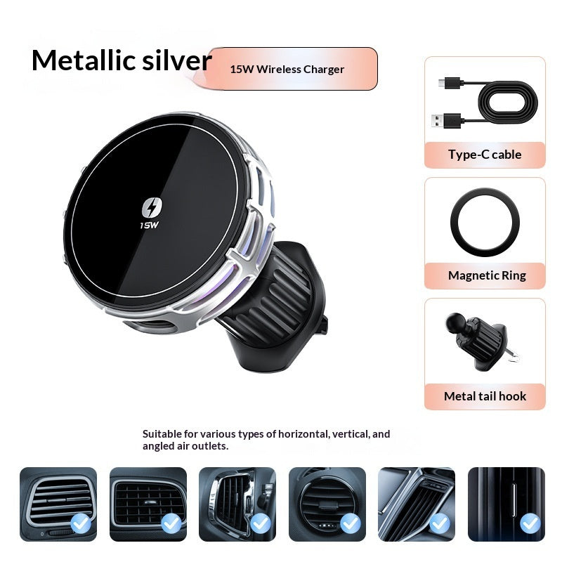 15W Magnetic Wireless Car Mount — Mirror Finish