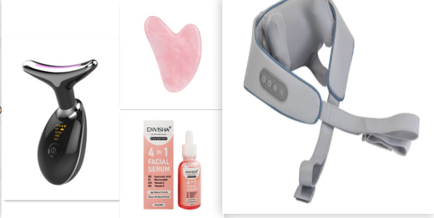EMS Thermal Neck & Face Lifting Massager | LED Photon Microcurrent Wrinkle Remover