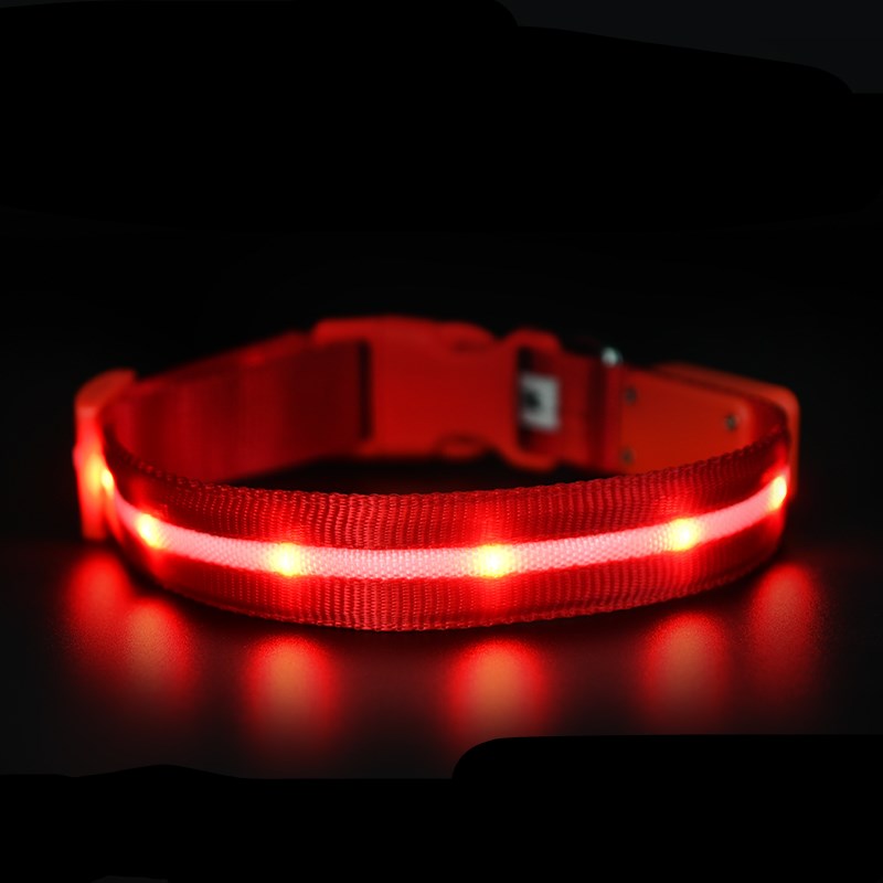 Luxury LED Safety Night Collar for Cats & Dogs — USB Rechargeable Luminous Pet Collar