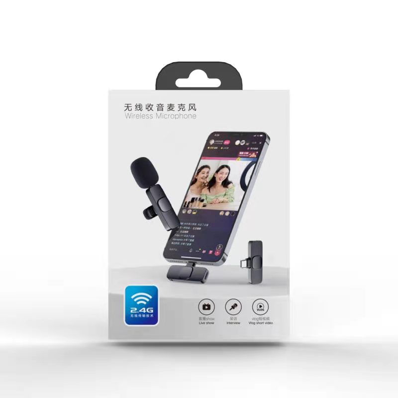 Wireless Clip-On Microphone | Noise-Cancelling Lavalier Mic for TikTok, Live & Content Creation