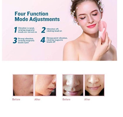 Sonic Silicone Face Cleansing Brush | 4-Mode Vibration Deep Pore Cleanser with Gold Charging Dock