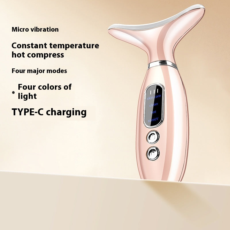Luxury V-Face & Neck Lifting Beauty Instrument — Vibration Hot Compress Sculpting Device