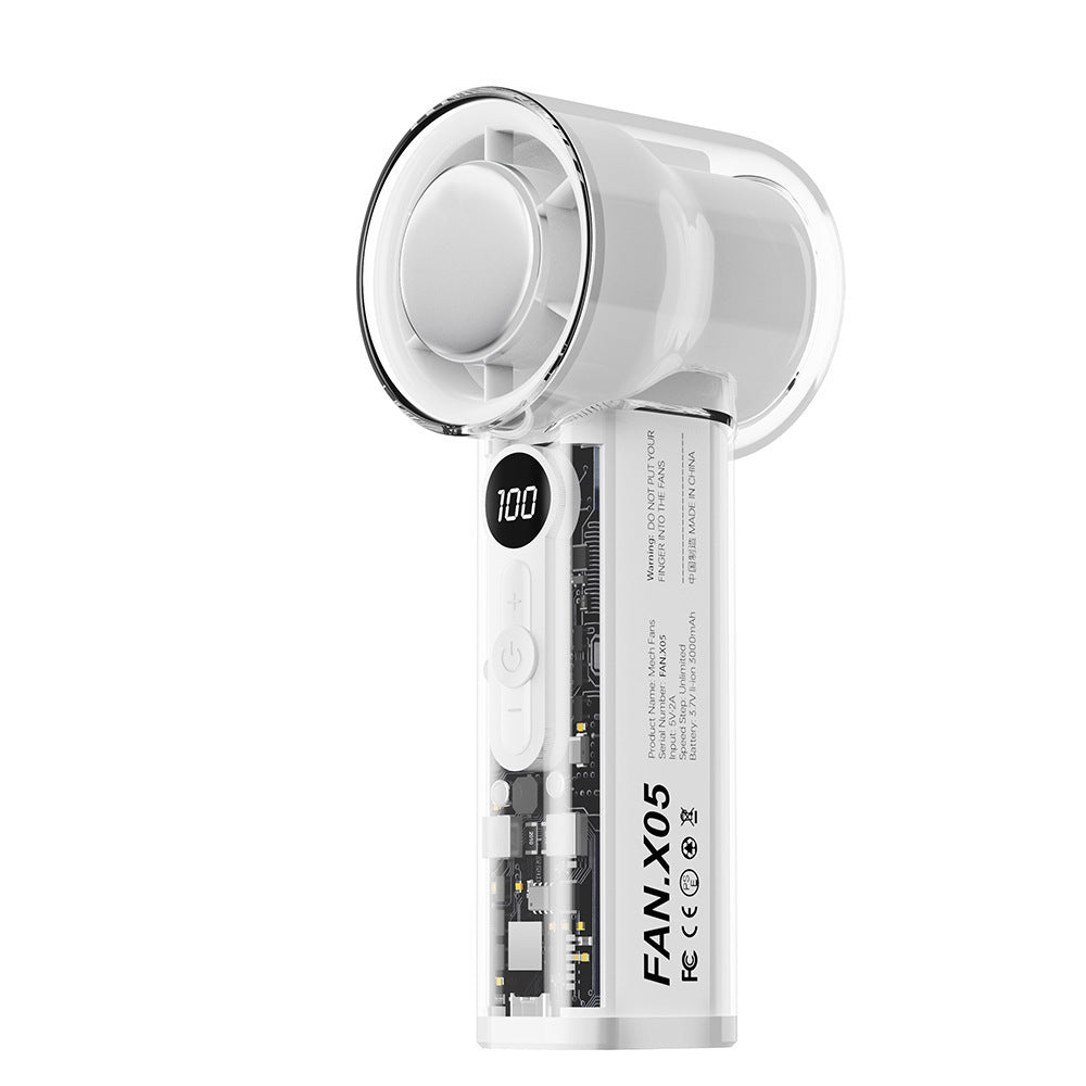 Semiconductor Ice Compress Cooling Fan — Portable Handheld Digital Display USB Fan