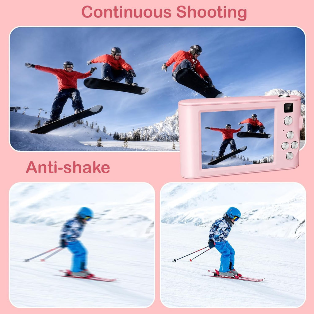 Kids Digital Camera Birthday Gift Set | 48MP 1080P + 32GB SD Card