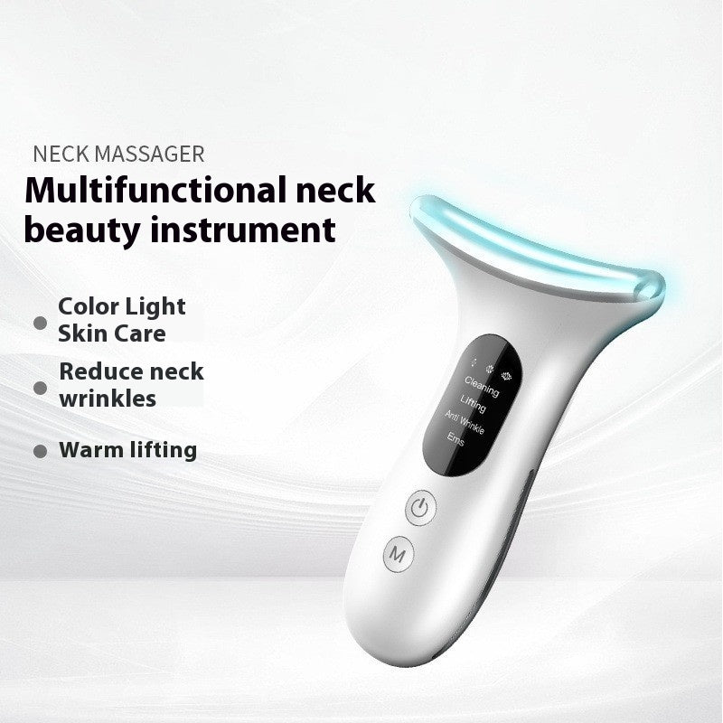Luxury Neck Lifting & Tightening Beauty Instrument — Infrared, Color Light & Negative Ion Skin Rejuvenation Device