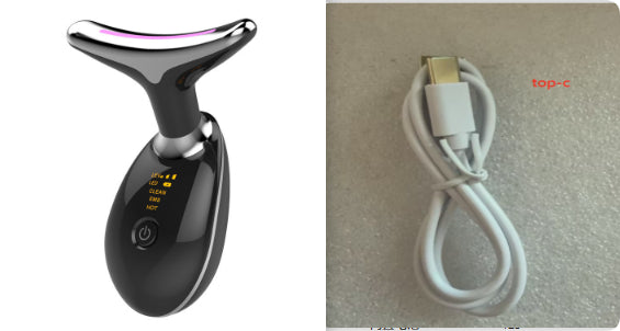 Luxury EMS Thermal Neck Lifting & Tightening Massager — Microcurrent Skin Renewal & 3-Color LED Photon Therapy