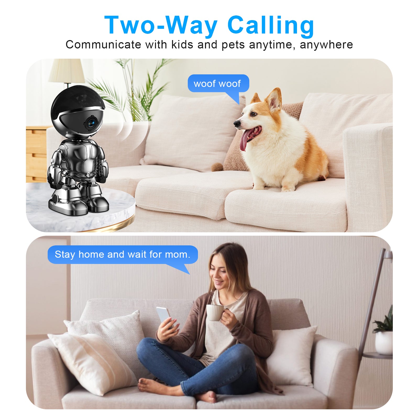 Smart PTZ WiFi Security Camera Pro | AI Tracking 350° Pan + Night Vision + 128GB