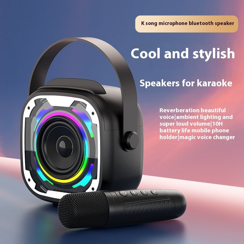V11 Wireless Karaoke Speaker – Bluetooth & Dual Microphone Party Speaker